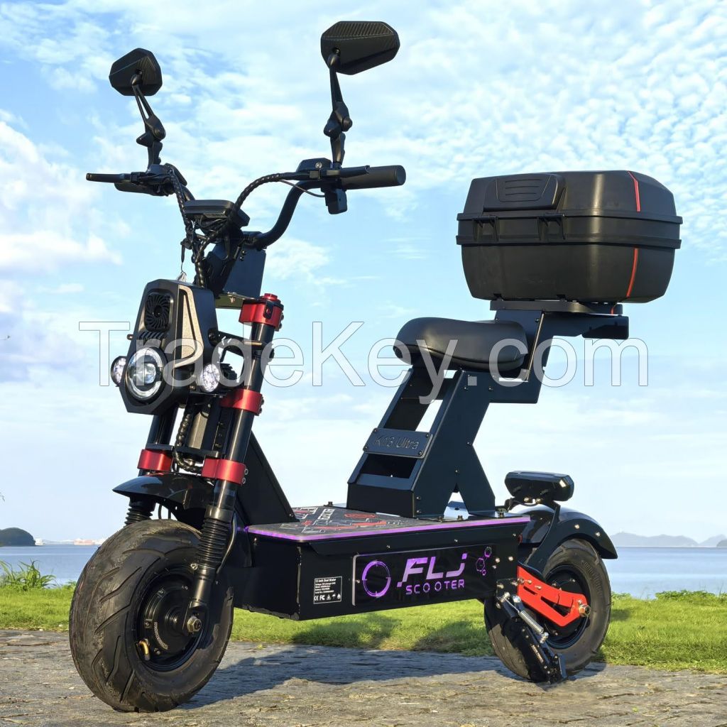 K13 Ultra 12000W Electric Scooter with 72V 100Ah Battery for Adults | Dual Motor E Kickscooter