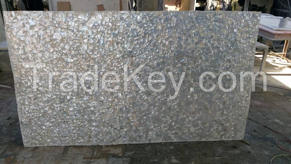 Mother of pearl gemstone slabs