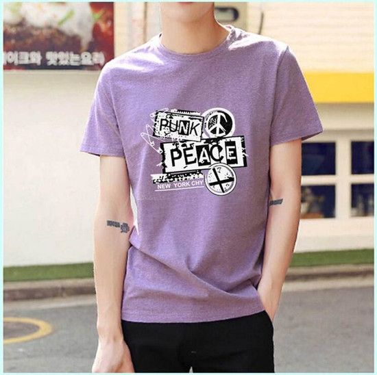 Men's O-neck Short Sleeve T-shirts Stocking Wholesale