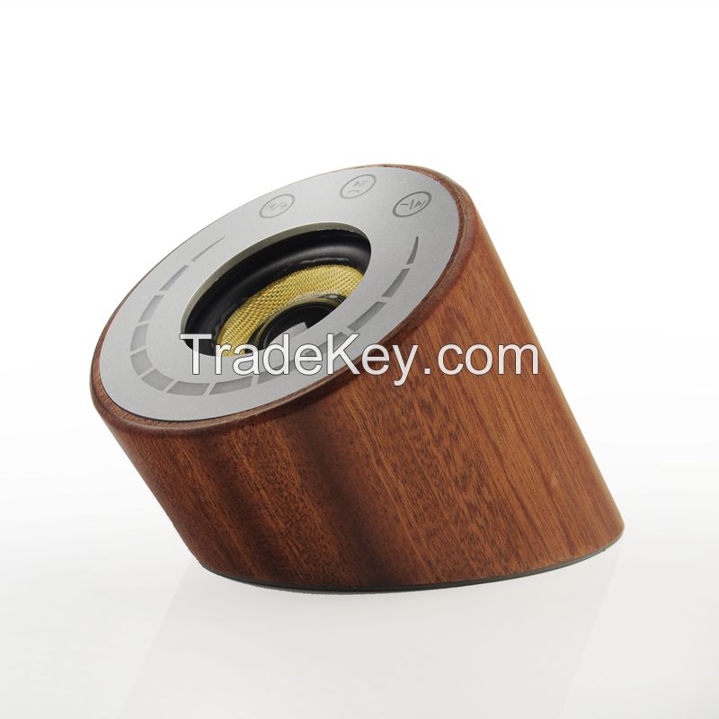 high-end wooden bamboo portable bluetooth speaker can use wireless