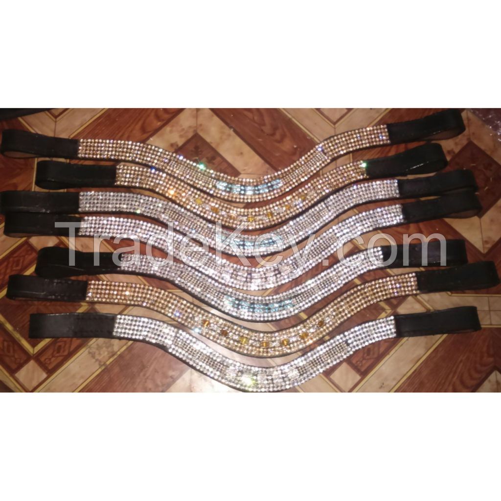 Genuine Glitter Crystal horse browbands, size pony, cob, full