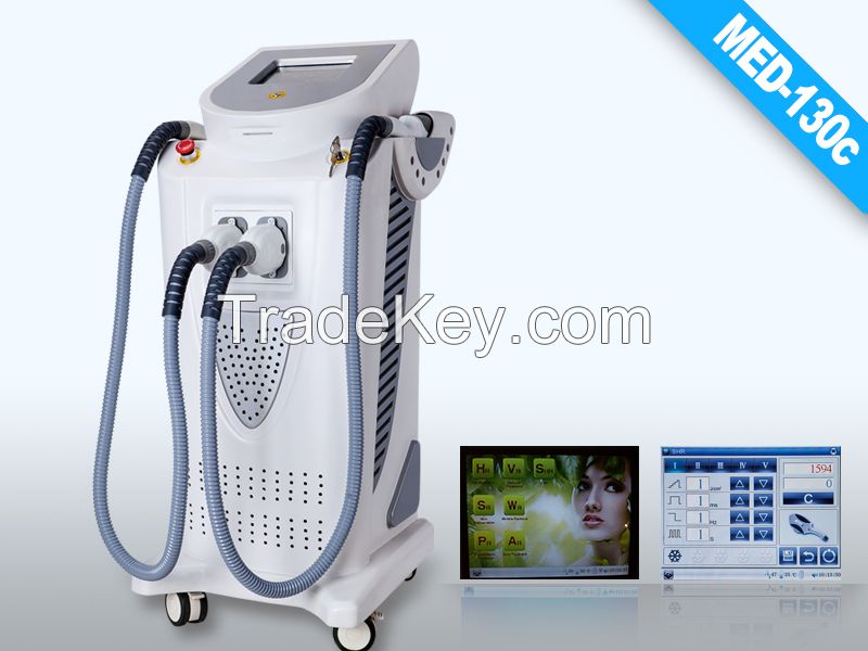 Medical CE Approved 2000W 2 Handpieces IPL Beauty Equipment / IPL Hair Removal Machines