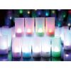 Set of 12 Multi-colored Flickering Tea Light LED Flameless Tealights Candles with Frosted Cups Christmas New Year Decor