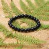 Shungite bracelet with round 8 mm beads on elastic band