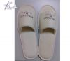 Washable Beige Velvet EVA Foam Guest Slippers for 5-start Hotels, cruise, clubs