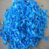 buy Clean Recycled HDPE blue drum plastic scraps, blue HDPE