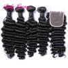 Wholesale Virgin Brazilian Human virgin hair bundles with lace closure