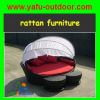 rattan bed with cushion with pillow,