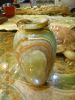 Green onyx vase