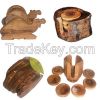 Olive wood coasters