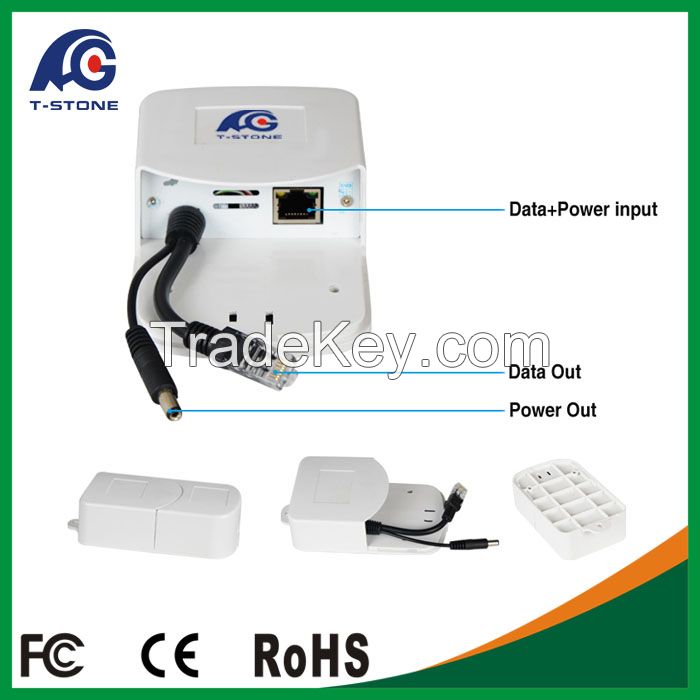 Tape screened POE Cable POE Adapter cable Ip camera POE Splitter Injector Power supply module 12v