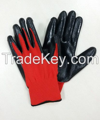 nitrile palm coated NBR work glove