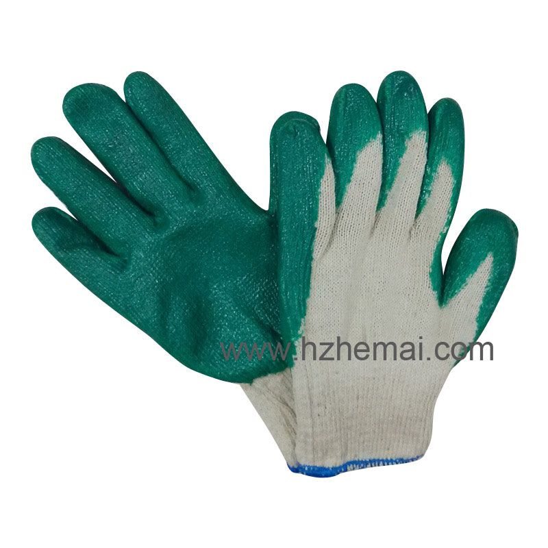 Smooth latex coated work safety gloves