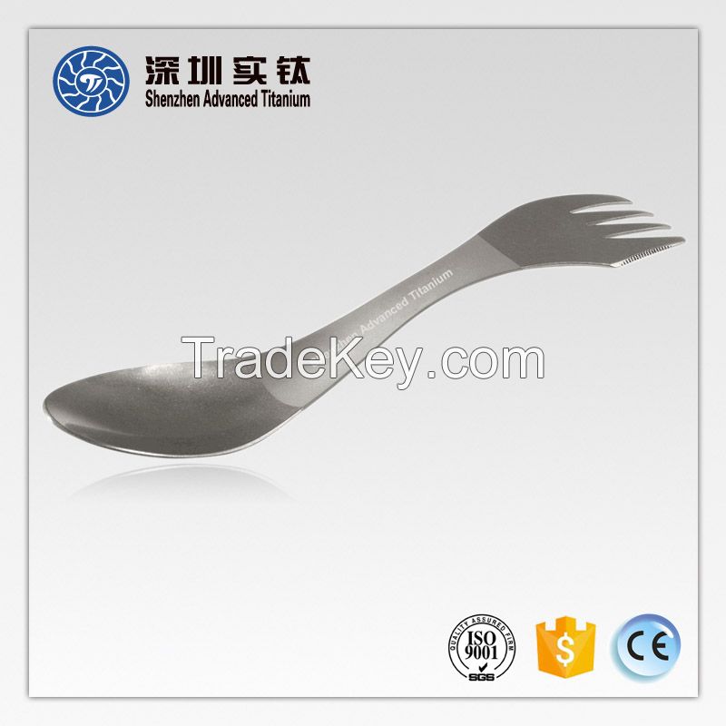 Titanium house-used campling spork spoon fork knife 3 in 1 supplier in China