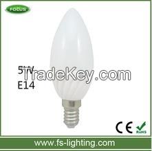 2015 new model good quality high lumen neutral white 5W E14 led bulb with hsaving energy