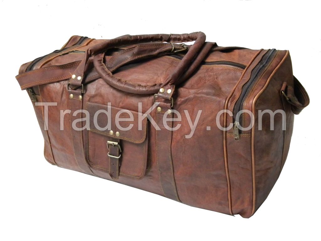 24"promotion light weight rolling duffel trolley travel bag fashion sn goat leather