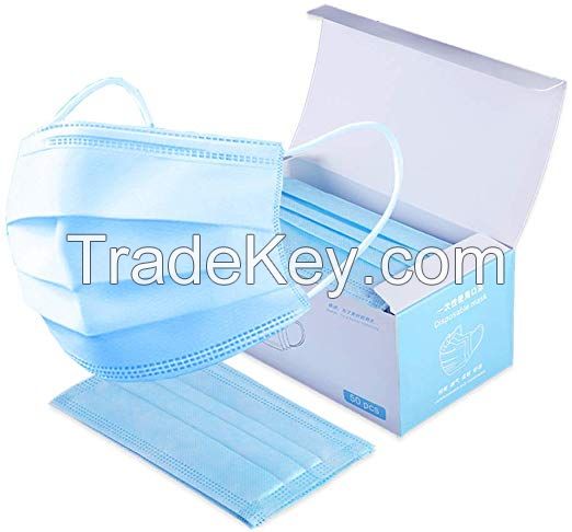 PROTECTION FROM NOVEL CORONAVIRUS DISPOSABLE MEDICAL 3 LAYER FACE MASK / 3 PLY SURGICAL FACE MASK WITH EARLOOP