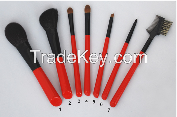 7pcs brush set with cosmetic bag