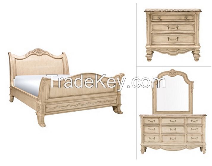 White Ash Antique Bedroom Furniture Sets