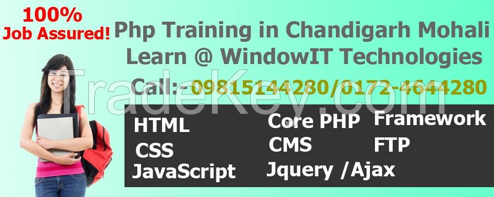 PHP Training in Chandigarh At Windowit