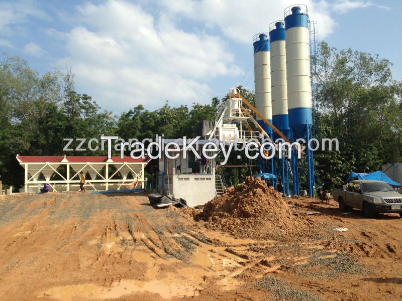 HZS50 lift hopper concrete batching plant