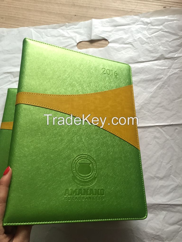 customize A4 , B5 , A5 , A6 Pu leather Notebook with elastic band , ribbon , Pocket