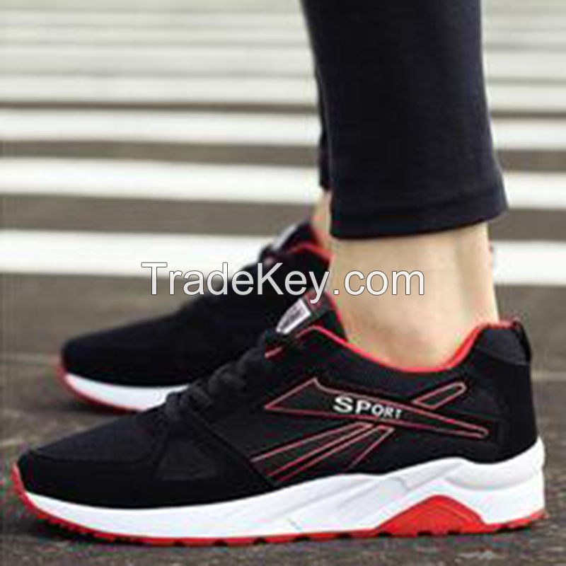 Cheapest Sneakers New Korean Fashion Breathable Mesh Casual Sports Running Shoes Black Red