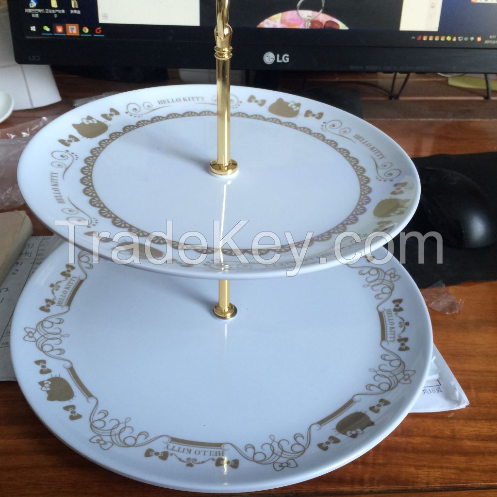 DOUBLE-DECK FRUIT PLATE MELAMINE TABLEWARE CUSTOMIZATION