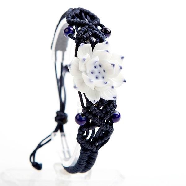Lotus Flower Porcelain Bracelet