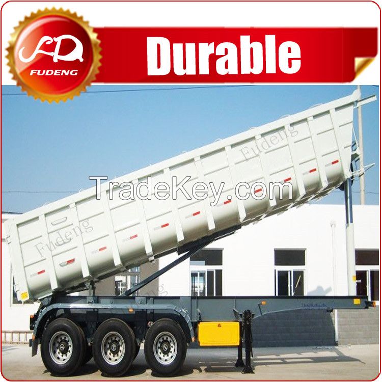 Heavy duty end dump truck trailers , 40T coal tipping dump trailers for sale Botswana