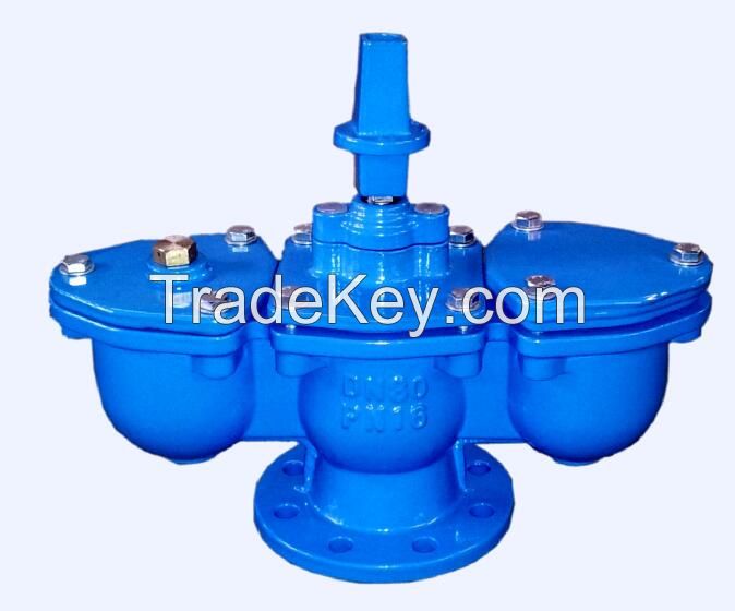 Double ball air release valve