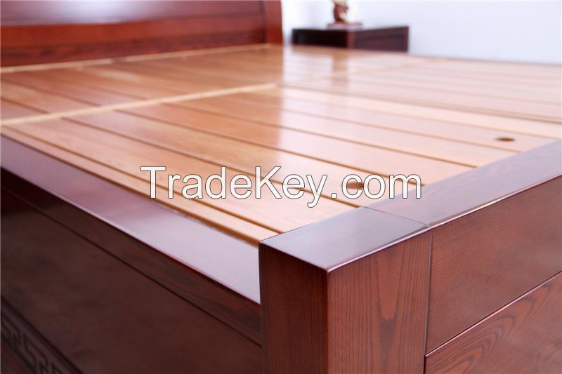 pure wood double bed