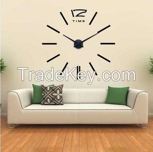 Wall sticker clock for home decoration