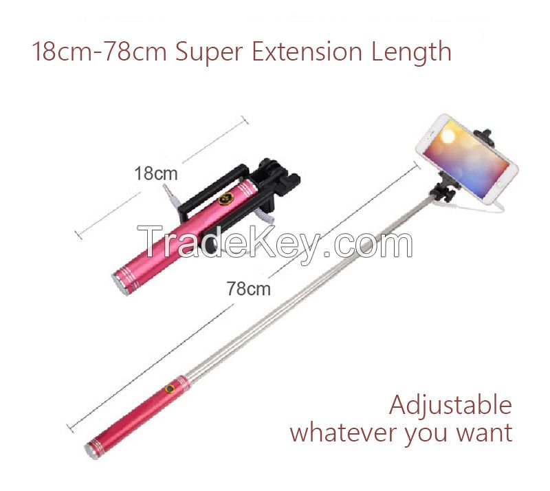 Selfie Stick, Rainbow Selfie Stick, for iPhones, Samsung Galaxy s7 edge/s4 Android and More