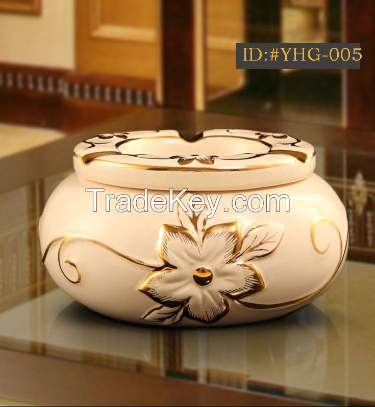 European style luxurious ceramic ashtray Creative gift