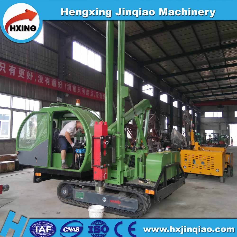 Hydraulic road safety barrier drill rig highway guardrail pile driver machine