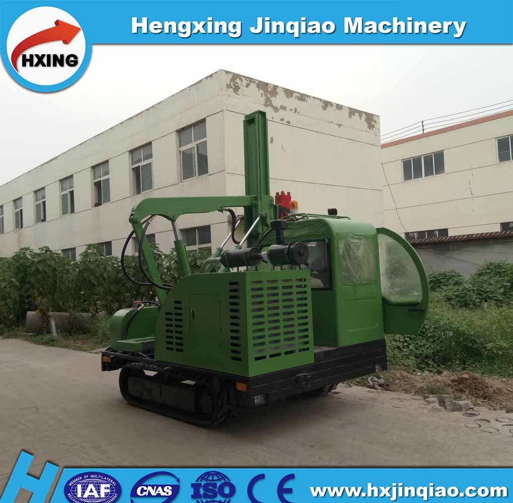 Hydraulic road safety barrier drill rig highway guardrail pile driver machine