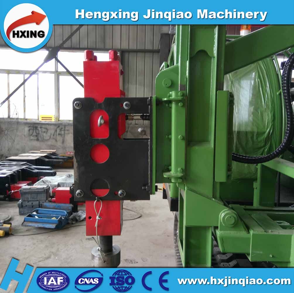 Hydraulic road safety barrier drill rig highway guardrail pile driver machine