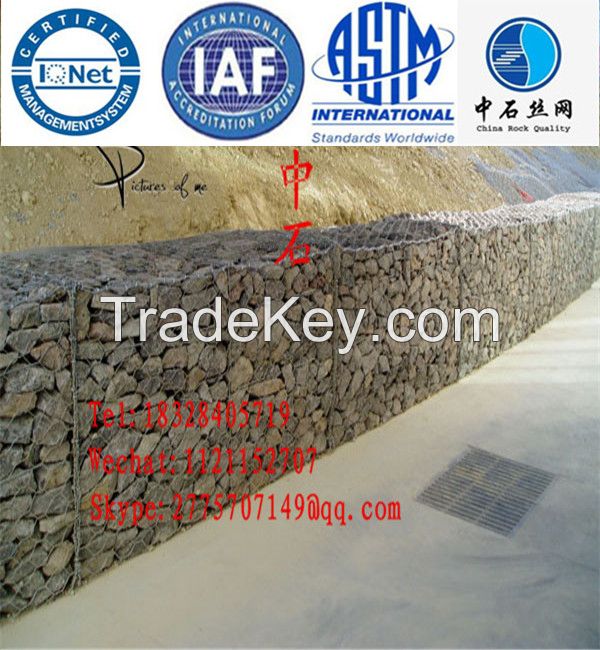 TUV Certification Galvanized river bank protect gabion basket/gabion box(ISO 9001 factory)