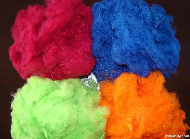 colored polyester staple fiber, dope dyed polyester staple fiber, color polyester staple fiber, color psf, dope dyed psf