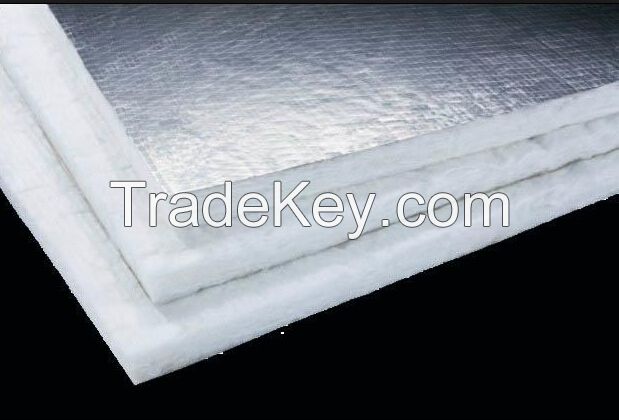 Environmental formaldehyde-free white glass wool blanket for heating insulation