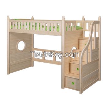 Sampo Kingdom Kids Pine Wood Loft Bed