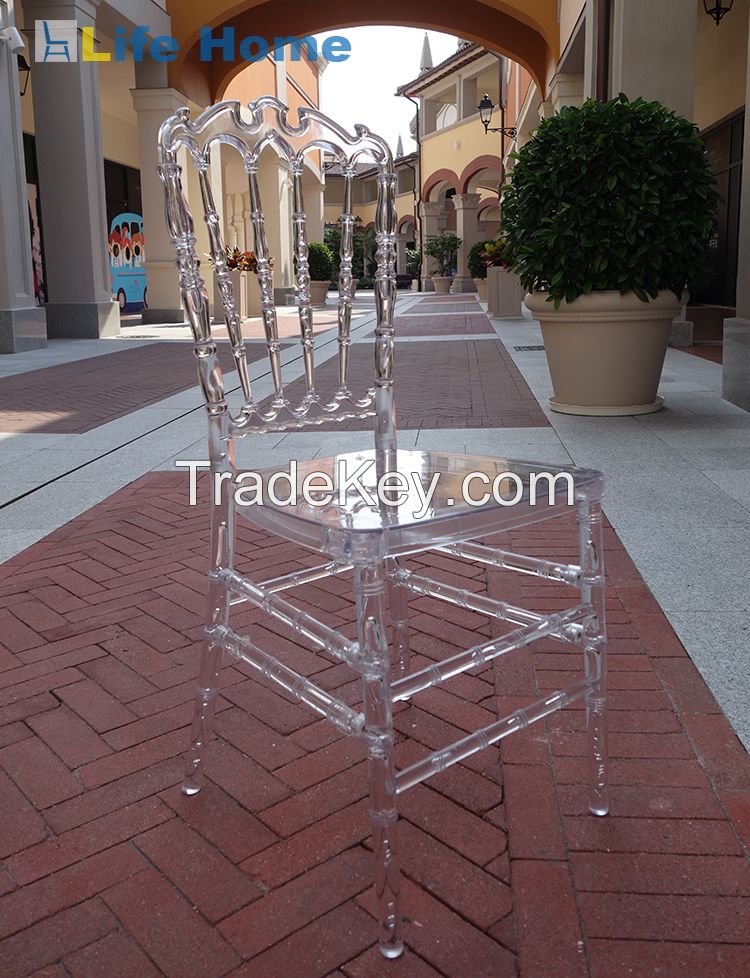 Crown chiavari chair crystal clear wedding chair banquet hotel chair