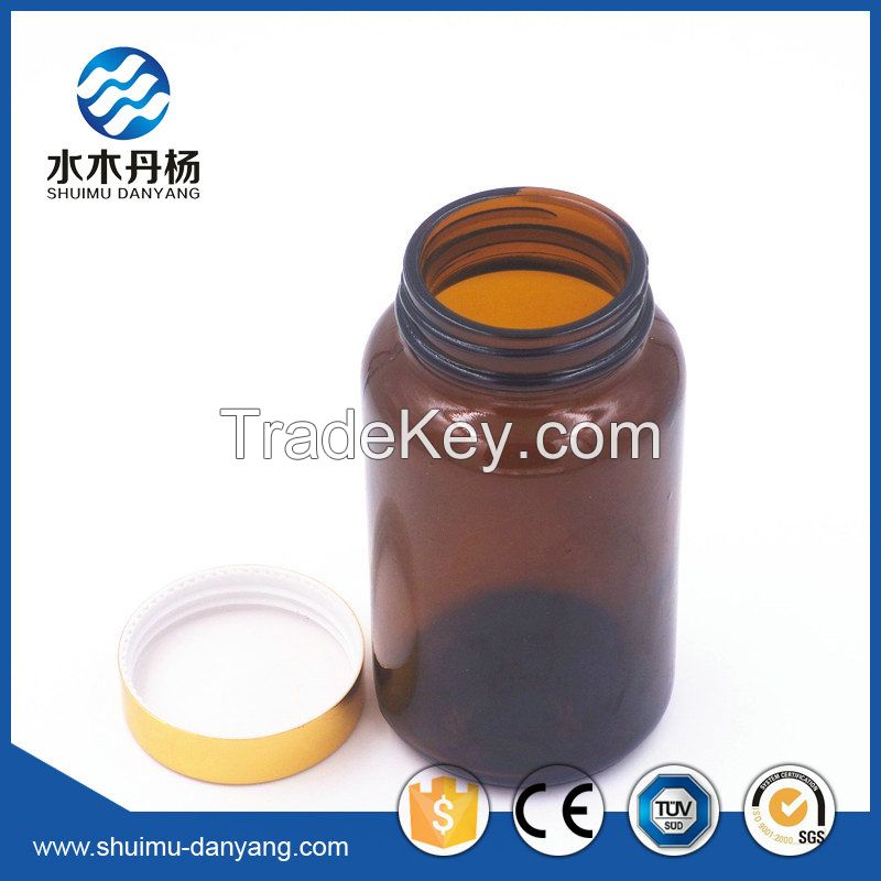 60ml-500ml amber round glass pharmaceutical bottle