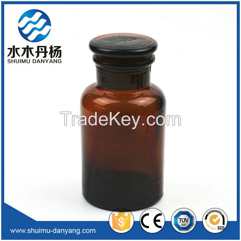 60ml-1000ml amber wide mouth glass reagent bottle