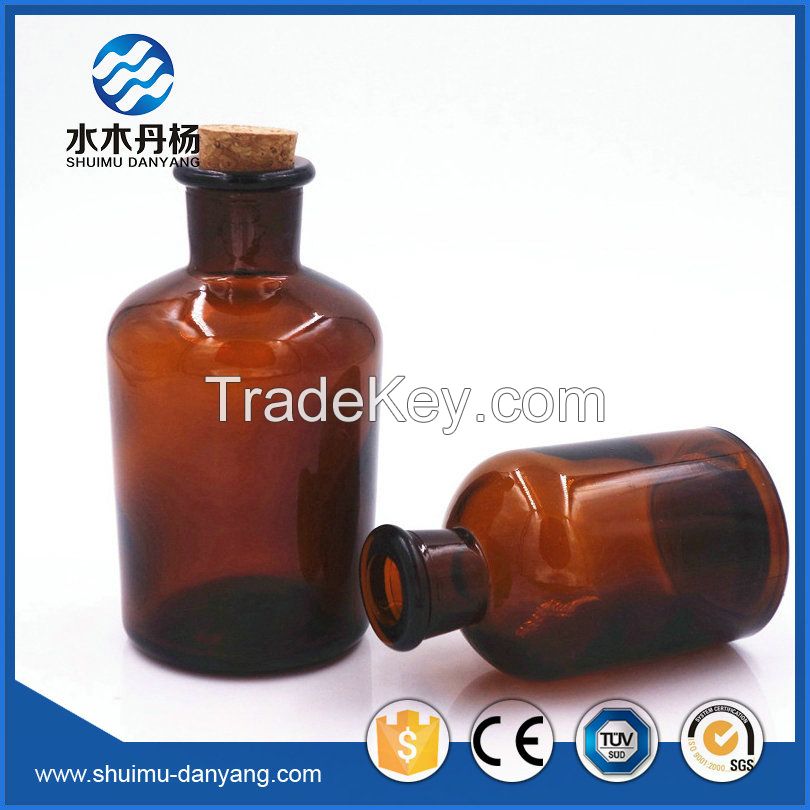 60ml-1000ml amber narrow mouth glass reagent bottle