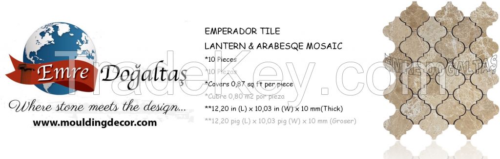 LANTERN ARABESQUE EMPERADOR POLISHED MARBLE