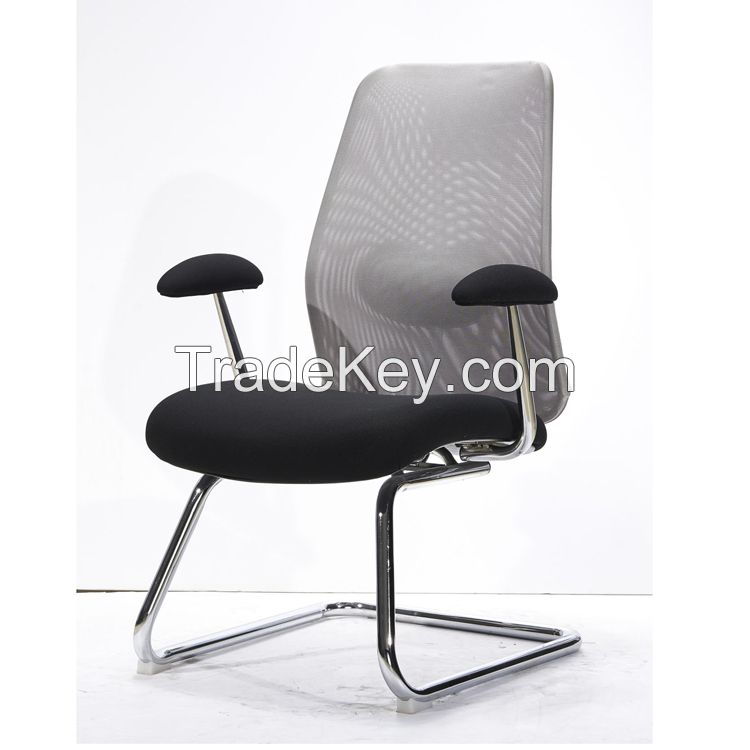 Fashion design best quality metal tube office chair with fabric mesh upholstered