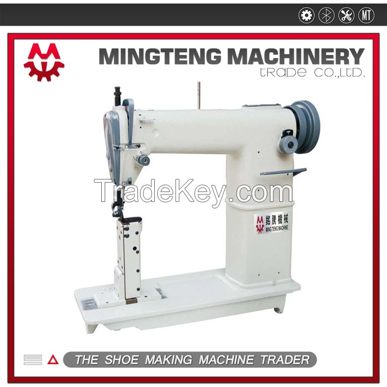 Singel/double needle sewing machine for leather