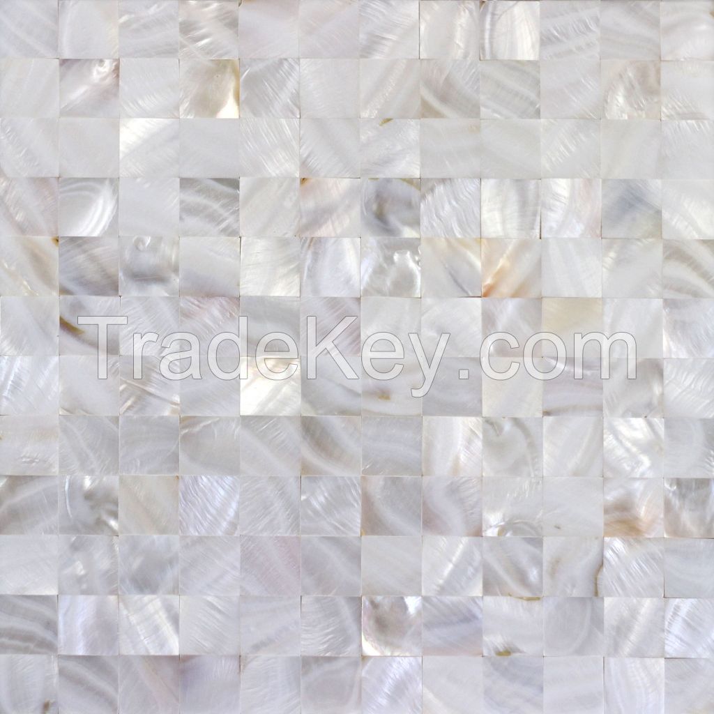 Natural white shell mosaic tile wall board